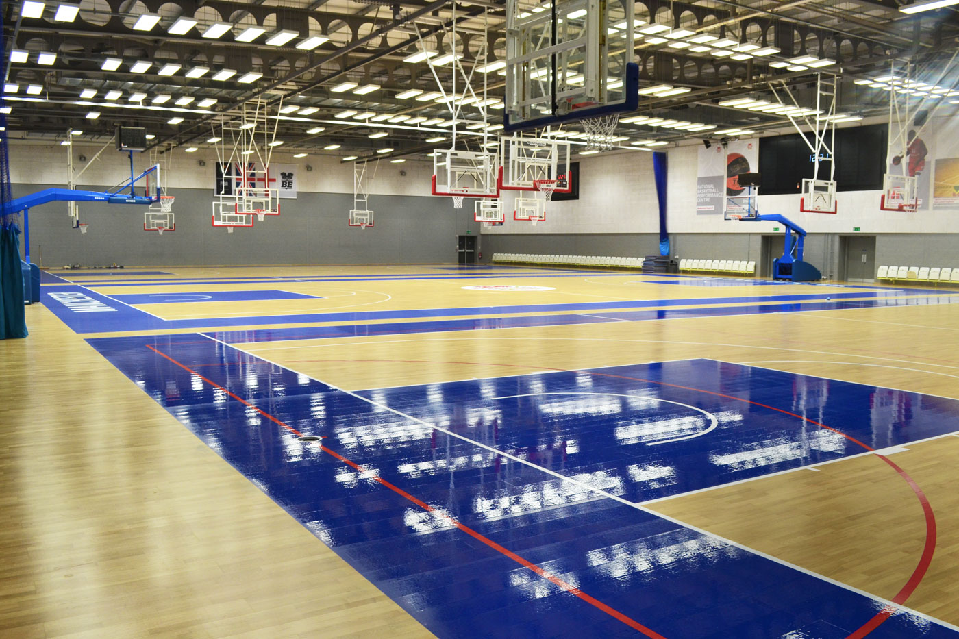 Sports hall wooden discount flooring